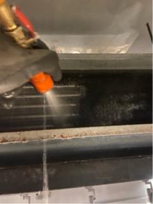 友呈空調設備有限公司 - 吊隱式送風機清洗對比照