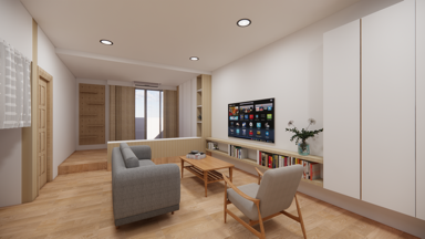 白石空間設計 - 日式無印風客廳