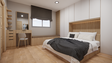 白石空間設計 - 日式無印風臥室