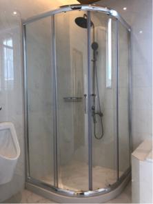 宇達玻璃企業有限公司 - 圓弧四片6m清強玻簡框拉門 宇達玻璃企業有限公司 - 圓弧四片6m清強玻簡框拉門