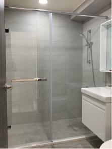 宇達玻璃企業有限公司 - 一字二片8m清強玻無框拉門 宇達玻璃企業有限公司 - 一字二片8m清強玻無框拉門