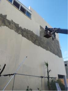 玖佰益時尚防水公司 - 外牆防水，巾車作業中