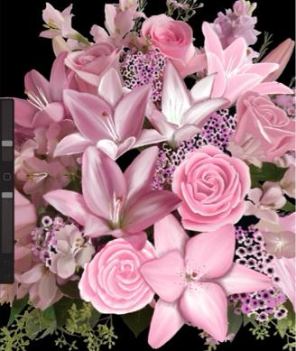 Swan CY - 插畫設計，尚未完稿照片，客人訂製要放在主臥室牆壁的一幅畫作