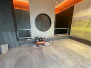 聰銘鐵工有限公司 - 裝潢場 鐵欄杆中間裝玻璃