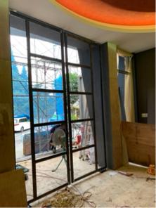 聰銘鐵工有限公司 - 裝潢場 黑鐵對開門（地溝鏈）