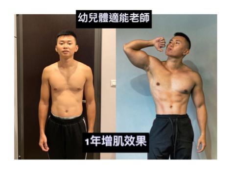 小張 營養師&健身教練 - 跟朋友在大型健身房練3年效果不彰，配合我1年增肌12公斤