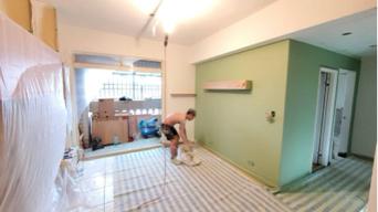 Jun油漆個人工作室 - 施工後
全室一般水泥漆～
天花板封板部分批土研磨，
全部天花板及牆面噴九大I白，
幾面牆搭配碧綠色：）
完美搭配。
#歡迎詢問關於油漆各種疑問
#工作地點：桃園藝文特區