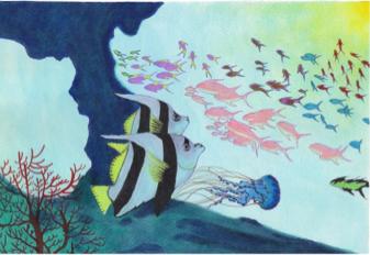 林威廷 - 2021/6 日本COPIC全球麥克筆插畫大賽
主題：The Secret Underwater World