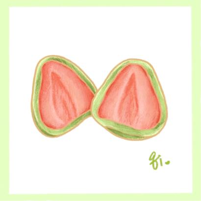 黃琪惠 - 抹茶巧克力草莓插畫