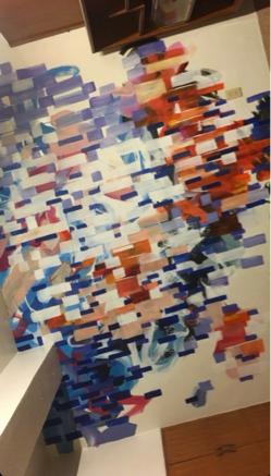 楊博凱 - 壓克力彩抽象壁畫創作