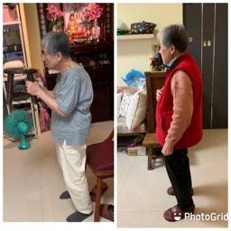 自由教練 子揚 -Jasper - 左圖訓練半年前/右圖訓練半年後,84歲的大姐的駝背圓肩改善許多,體態站姿軀幹穩定也好非常多。只要有心,一定能達到自己的目標! 自由教練 子揚 -Jasper - 左圖訓練半年前/右圖訓練半年後,84歲的大姐的駝背圓肩改善許多,體態站姿軀幹穩定也好非常多。只要有心,一定能達到自己的目標!