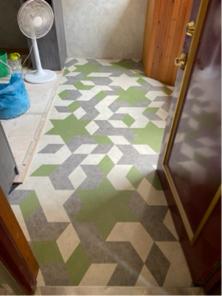 綺莉窗簾 - 拼接菱格塑膠地板