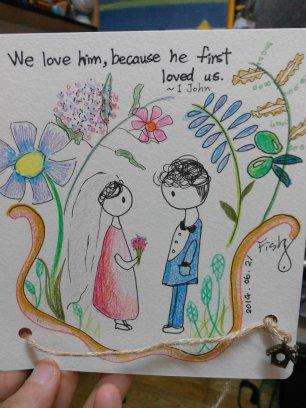 Olivia 斑馬老師 - 祝福新人的卡片---色鉛筆插畫字卡 Olivia 斑馬老師 - 祝福新人的卡片---色鉛筆插畫字卡