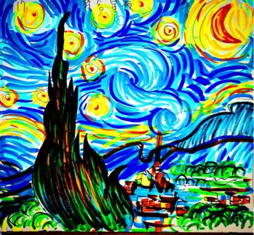 李姵瑩 - 麥克筆創作星夜