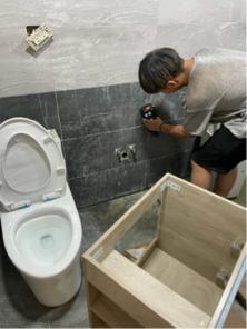乙天水電工程 - 衛浴安裝前牆體探測以防打中管線