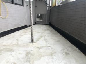 防水小偉 - 貼完網子，準備上乳化瀝青