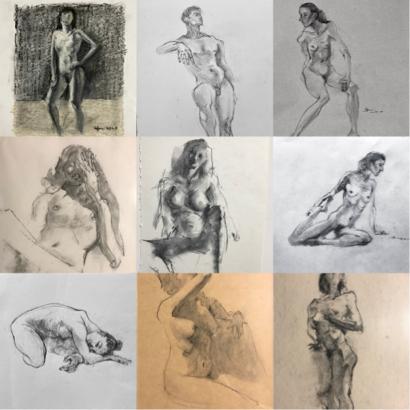 紀柏丞 -  一些炭精筆速寫