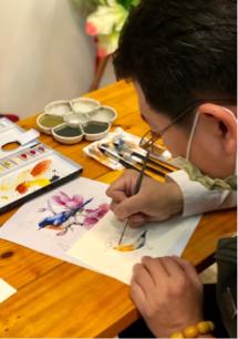 敏每 - 指導成人花鳥水彩