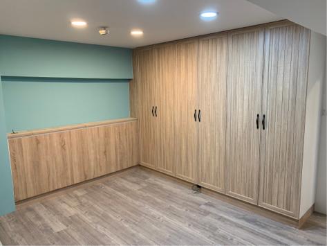 櫥櫃大小室 - #4110波爾多橡木//實木榫接造型門