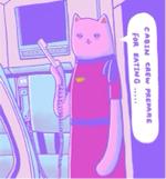 Made by Tilly  - 貓貓空服明信片