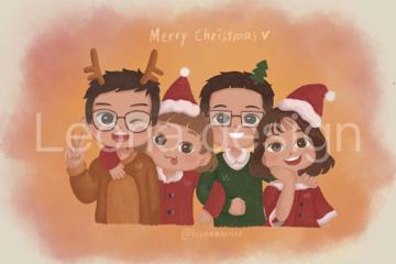 Leona design - 朋友聖誕圖