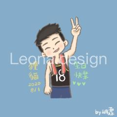 Leona design - 狸貓生日圖