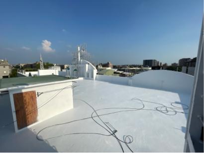 水盾防水工程 - 台南衛理堂教堂頂樓防水工程，五道施作工程第五道，自潔型防水面漆