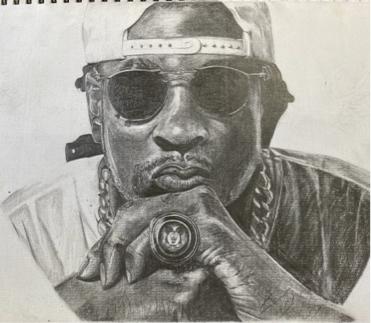 妘林設計 -  Gold Chain 鉛筆素描