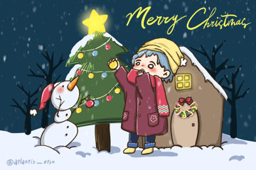 紙魚🐟 - 電腦繪圖-賀卡