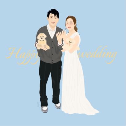 K.L - 婚禮小卡似顏繪 K.L - 婚禮小卡似顏繪