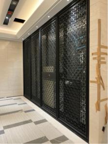 群富不銹鋼 - 雷射切割烤漆屏風門