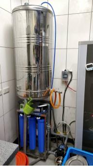 杭進淨化科技有限公司 - 營業用400加侖RO機+200公升不銹鋼儲水水塔