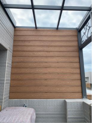 俊麟/鋼構&鐵皮搭建&採光罩 - 塑木牆面