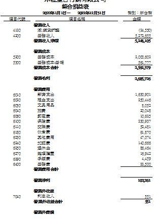 Lin Danny - 損益表