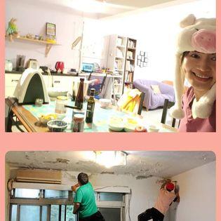 語堂防水抓漏工程 - 汐止林森路壁癌鋼筋脫落完工與業主開心照片