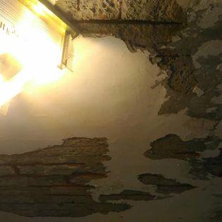 語堂防水抓漏工程 - 汐止林森路壁癌鋼筋脫落施工中照片