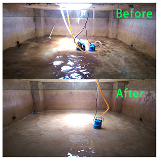 真鑽環保企業 - 清洗水塔前後對比