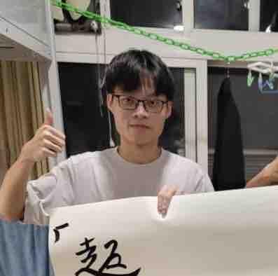 Eddison - 書法作品完成後的照片