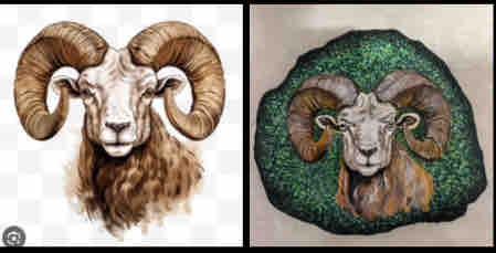 畫布、石頭彩繪(寵物、人物肖像似顏繪) - 客戶要求石材加大，尺寸約為成人男性雙手掌大，有附贈支撐底座，紀念、收藏、送禮或放置室外均不易退色，此顆售價$2,000元。