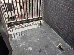 長紅驗屋 - 陽台洩水坡度不足積水