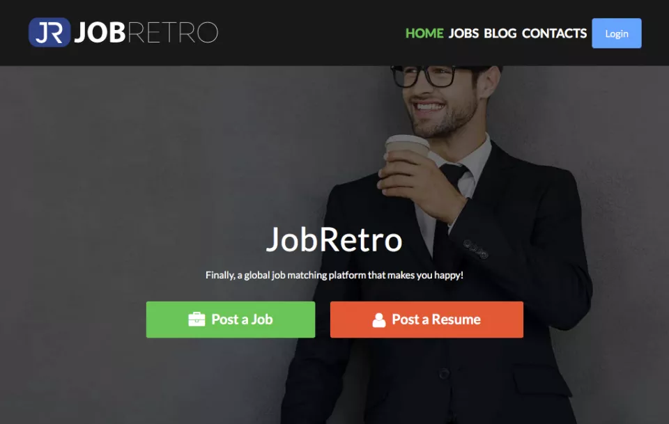 建穎陳 - 這是一個經過專業客製化的線上求職平台《JobRetro》。我們以現成的網站模板為基礎,重新設計並調整 WordPress 外掛,精準對應客戶的商業需求,打造出一個集「職缺刊登」與「履歷投遞」於一身的全球職涯媒合平台。
不僅讓企業能輕鬆發佈職缺,同時也讓求職者快速上傳履歷,提高雙方媒合效率。整體設計現代、易於操作,並結合行動裝置友善的使用體驗,助您在競爭激烈的職場市場中脫穎而出。 建穎陳 - 這是一個經過專業客製化的線上求職平台《JobRetro》。我們以現成的網站模板為基礎,重新設計並調整 WordPress 外掛,精準對應客戶的商業需求,打造出一個集「職缺刊登」與「履歷投遞」於一身的全球職涯媒合平台。
不僅讓企業能輕鬆發佈職缺,同時也讓求職者快速上傳履歷,提高雙方媒合效率。整體設計現代、易於操作,並結合行動裝置友善的使用體驗,助您在競爭激烈的職場市場中脫穎而出。