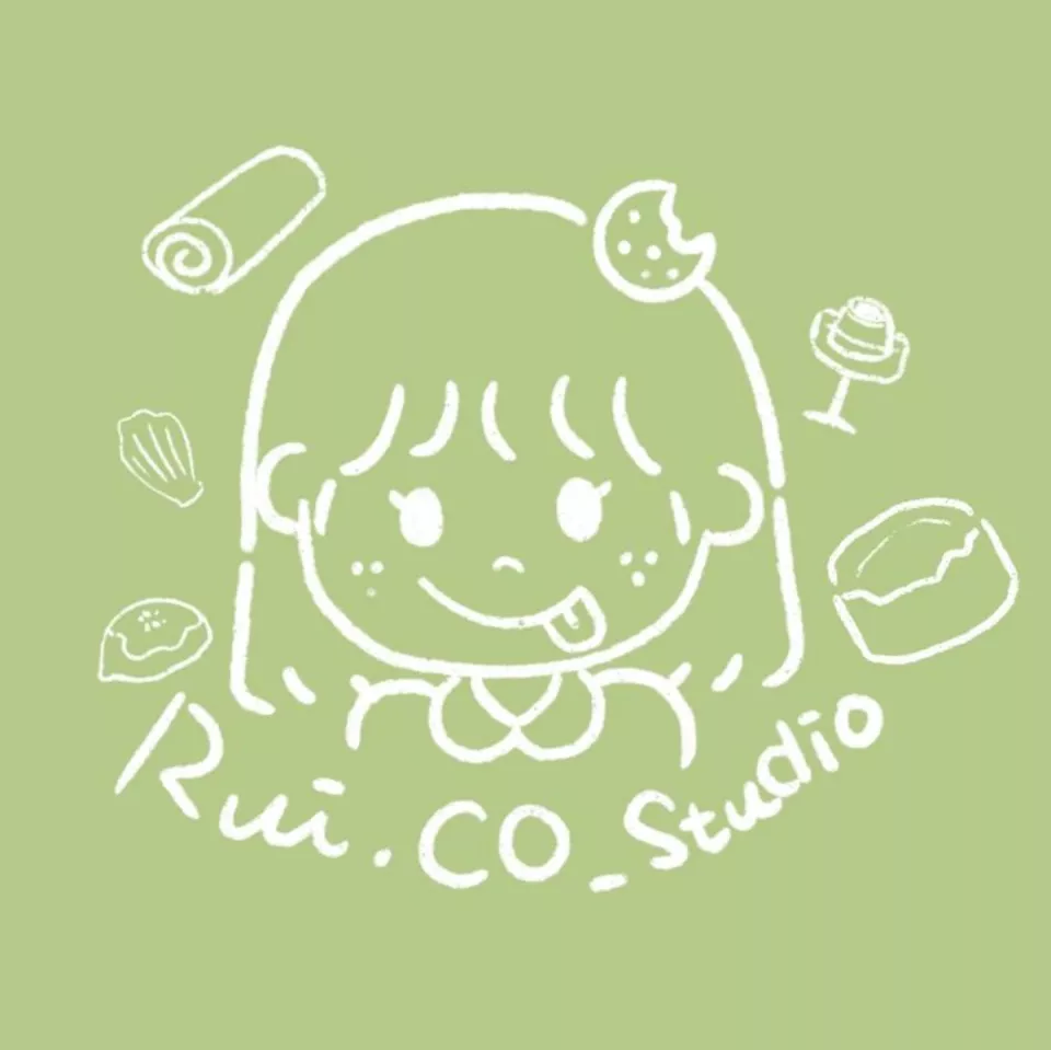 林林 - 甜點女孩
原圖案是一個吐舌頭的餅乾
想要一個小女孩（表情不變）
週遭要有甜點
英文字母要在下面