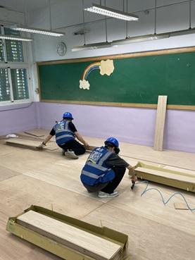 長安室內裝修工程行 - 自平水泥整平+海島型超耐磨企口地板