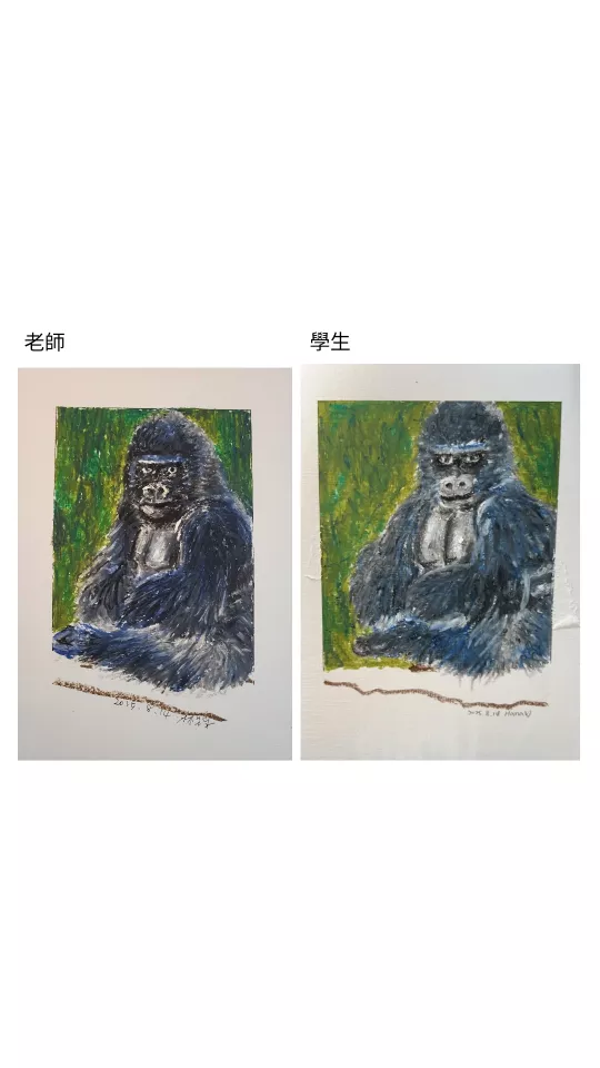 林筠 - 油畫棒-動物系列示範教學