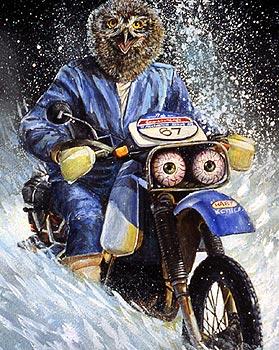 Art Beyond Limits - 鳥頭騎士（1991，壓克力，25.5 x 35.5 cm）