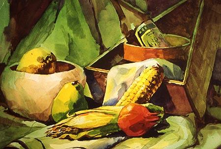 Art Beyond Limits - 靜物 02（1998，水彩，39.4 x 54.3 cm）