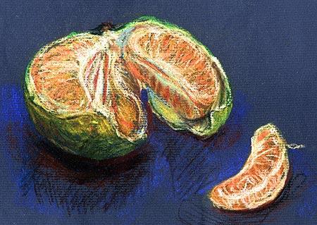 Art Beyond Limits - 橘子（1996，粉彩，19.8 x 27.1cm）