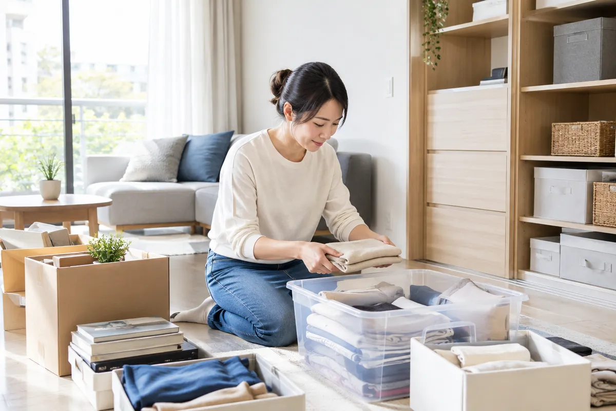 居家收納與雜亂改善規劃,涵蓋物品分類、固定櫃體補強、畸零空間利用及家具動線調整