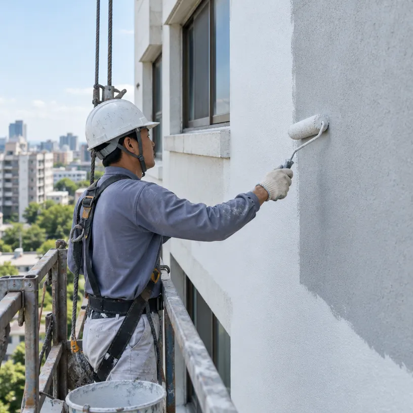 建築外牆塗裝與立面更新，涵蓋耐候塗料、外牆拉皮及外牆裝潢板