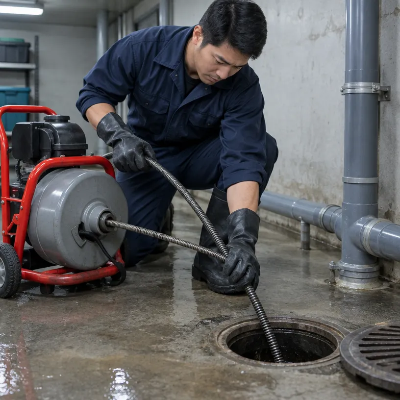 地下室與低窪空間集水坑至排水端的管路疏通與清潔